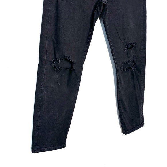 Free People | We the Free Black Ripped Distressed Boyfriend Jeans Size 26 - Picture 6 of 11